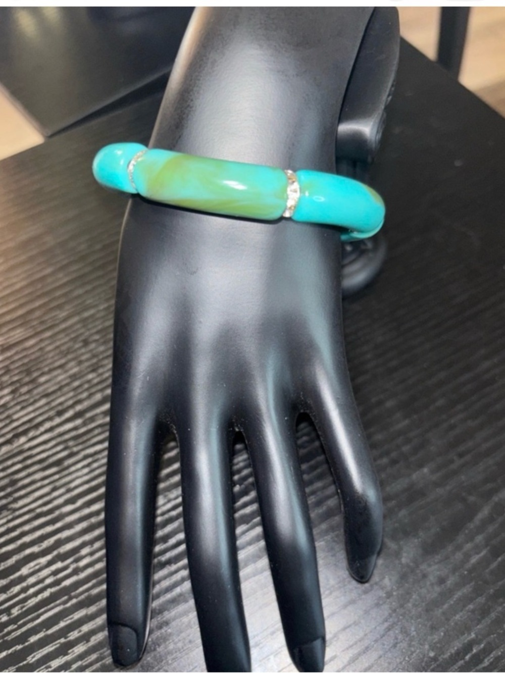 REESELYN CREATIONS Handcrafted Stretch Tube Bangles w/ Rhinestone Spacers - Picture 8 of 11